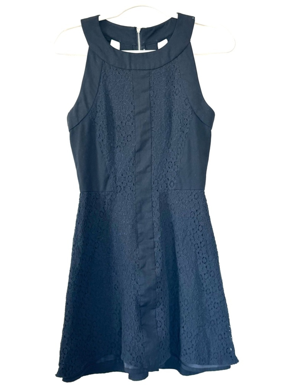 W118 By Walter Baker Black Lace Sleeveless A Line Dress Fit Flare Cotton XS - Picture 2 of 10